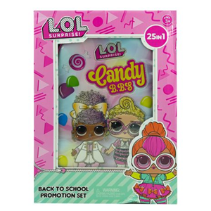ست 25 در 1 کوله پشتی 46 سانتی مدل Promotion Items 25 in 1 - LOL Surprise - Candy B.B.S _کوله پشتی